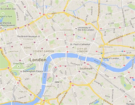 google map of london england